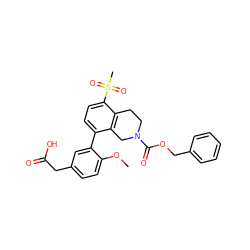 COc1ccc(CC(=O)O)cc1-c1ccc(S(C)(=O)=O)c2c1CN(C(=O)OCc1ccccc1)CC2 ZINC000144107826