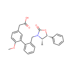 COc1ccc(CC(=O)O)cc1-c1ccccc1CN1C(=O)O[C@H](c2ccccc2)[C@@H]1C ZINC000073157762