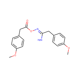 COc1ccc(CC(=O)O/N=C(\N)Cc2ccc(OC)cc2)cc1 ZINC000004191702