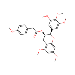 COc1ccc(CC(=O)O[C@@H]2Cc3c(OC)cc(OC)cc3O[C@@H]2c2cc(OC)c(OC)c(OC)c2)cc1 ZINC000473121836