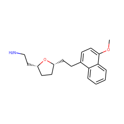 COc1ccc(CC[C@@H]2CC[C@H](CCN)O2)c2ccccc12 ZINC000040863997