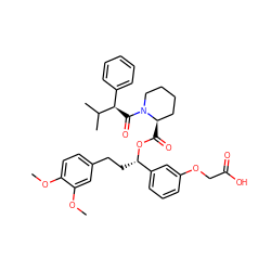 COc1ccc(CC[C@H](OC(=O)[C@@H]2CCCCN2C(=O)[C@H](c2ccccc2)C(C)C)c2cccc(OCC(=O)O)c2)cc1OC ZINC000034799721