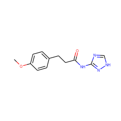 COc1ccc(CCC(=O)Nc2nc[nH]n2)cc1 ZINC000005910810