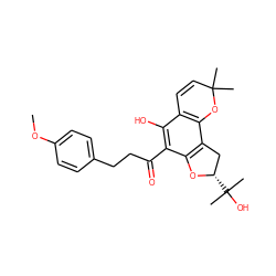 COc1ccc(CCC(=O)c2c(O)c3c(c4c2O[C@@H](C(C)(C)O)C4)OC(C)(C)C=C3)cc1 ZINC000103233414