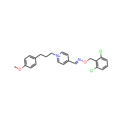 COc1ccc(CCC[n+]2ccc(/C=N/OCc3c(Cl)cccc3Cl)cc2)cc1 ZINC000013601061