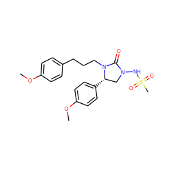 COc1ccc(CCCN2C(=O)N(NS(C)(=O)=O)C[C@@H]2c2ccc(OC)cc2)cc1 ZINC000045319834