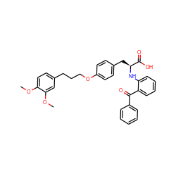 COc1ccc(CCCOc2ccc(C[C@H](Nc3ccccc3C(=O)c3ccccc3)C(=O)O)cc2)cc1OC ZINC000027560473