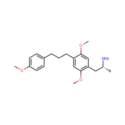 COc1ccc(CCCc2cc(OC)c(C[C@@H](C)N)cc2OC)cc1 ZINC000013809606