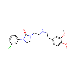 COc1ccc(CCN(C)CCN2CCN(c3cccc(Cl)c3)C2=O)cc1OC ZINC000043015068