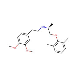 COc1ccc(CCN[C@@H](C)COc2c(C)cccc2C)cc1OC ZINC000000003790