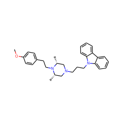 COc1ccc(CCN2[C@@H](C)CN(CCCn3c4ccccc4c4ccccc43)C[C@H]2C)cc1 ZINC000147414821