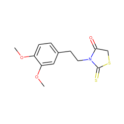 COc1ccc(CCN2C(=O)CSC2=S)cc1OC ZINC000001045045