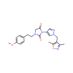 COc1ccc(CCN2CC(=O)N(c3cnn(Cc4c(C)noc4C)c3)C2=O)cc1 ZINC000115731831