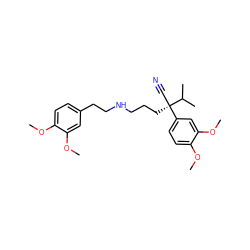 COc1ccc(CCNCCC[C@@](C#N)(c2ccc(OC)c(OC)c2)C(C)C)cc1OC ZINC000006005366