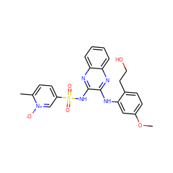 COc1ccc(CCO)c(Nc2nc3ccccc3nc2NS(=O)(=O)c2ccc(C)[n+]([O-])c2)c1 ZINC000138220833