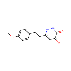 COc1ccc(CCc2cc(=O)c(=O)[nH][nH]2)cc1 ZINC000095591555