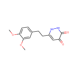 COc1ccc(CCc2cc(=O)c(=O)[nH][nH]2)cc1OC ZINC000205758807