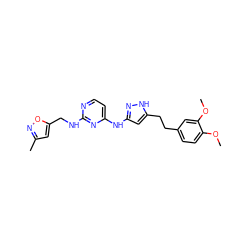 COc1ccc(CCc2cc(Nc3ccnc(NCc4cc(C)no4)n3)n[nH]2)cc1OC ZINC000095921114