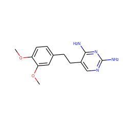 COc1ccc(CCc2cnc(N)nc2N)cc1OC ZINC000013532460