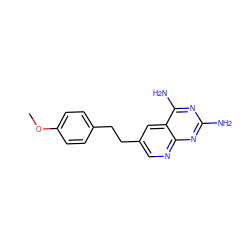 COc1ccc(CCc2cnc3nc(N)nc(N)c3c2)cc1 ZINC000003814982