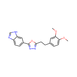 COc1ccc(CCc2nnc(-c3ccc4nc[nH]c4c3)o2)cc1OC ZINC000096282996