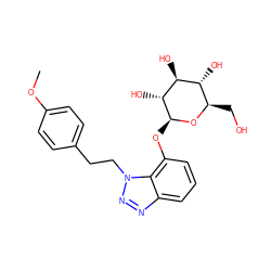 COc1ccc(CCn2nnc3cccc(O[C@@H]4O[C@H](CO)[C@@H](O)[C@H](O)[C@H]4O)c32)cc1 ZINC000028530664