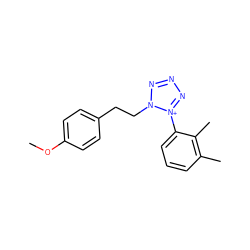 COc1ccc(CCn2nnn[n+]2-c2cccc(C)c2C)cc1 ZINC000038149895