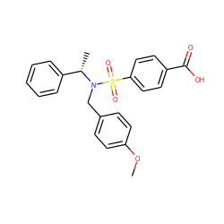 COc1ccc(CN([C@@H](C)c2ccccc2)S(=O)(=O)c2ccc(C(=O)O)cc2)cc1 ZINC000115733098