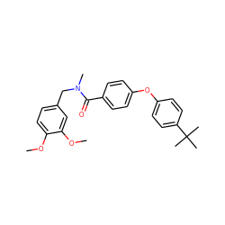 COc1ccc(CN(C)C(=O)c2ccc(Oc3ccc(C(C)(C)C)cc3)cc2)cc1OC ZINC000103280808