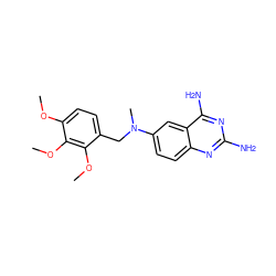 COc1ccc(CN(C)c2ccc3nc(N)nc(N)c3c2)c(OC)c1OC ZINC000003814865