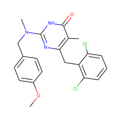 COc1ccc(CN(C)c2nc(Cc3c(Cl)cccc3Cl)c(C)c(=O)[nH]2)cc1 ZINC000653743760