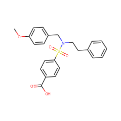 COc1ccc(CN(CCc2ccccc2)S(=O)(=O)c2ccc(C(=O)O)cc2)cc1 ZINC000115730830