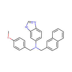 COc1ccc(CN(Cc2ccc3ccccc3c2)c2ccc3nc[nH]c3c2)cc1 ZINC000072317636