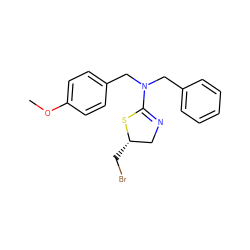 COc1ccc(CN(Cc2ccccc2)C2=NC[C@H](CBr)S2)cc1 ZINC000082052527