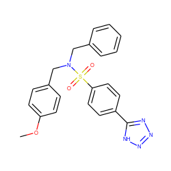 COc1ccc(CN(Cc2ccccc2)S(=O)(=O)c2ccc(-c3nnn[nH]3)cc2)cc1 ZINC000115731147