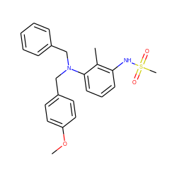 COc1ccc(CN(Cc2ccccc2)c2cccc(NS(C)(=O)=O)c2C)cc1 ZINC000026291848