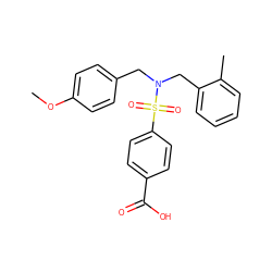 COc1ccc(CN(Cc2ccccc2C)S(=O)(=O)c2ccc(C(=O)O)cc2)cc1 ZINC000115730530