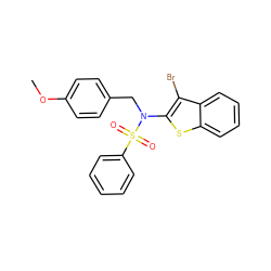 COc1ccc(CN(c2sc3ccccc3c2Br)S(=O)(=O)c2ccccc2)cc1 ZINC000115232419