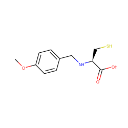 COc1ccc(CN[C@@H](CS)C(=O)O)cc1 ZINC000013472457