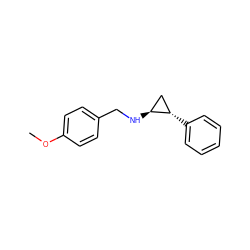 COc1ccc(CN[C@H]2C[C@@H]2c2ccccc2)cc1 ZINC000044424012