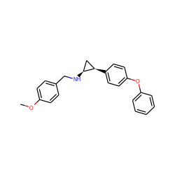 COc1ccc(CN[C@H]2C[C@H]2c2ccc(Oc3ccccc3)cc2)cc1 ZINC000261146790