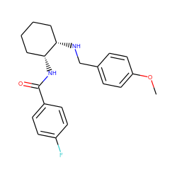 COc1ccc(CN[C@H]2CCCC[C@H]2NC(=O)c2ccc(F)cc2)cc1 ZINC000169350873