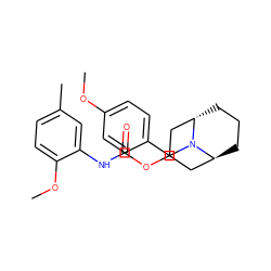 COc1ccc(CN2[C@H]3CCC[C@H]2CC(OC(=O)Nc2cc(C)ccc2OC)C3)cc1 ZINC000101190904