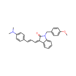 COc1ccc(CN2C(=O)/C(=C\C=C\c3ccc(N(C)C)cc3)c3ccccc32)cc1 ZINC000474609804