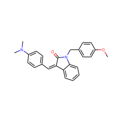 COc1ccc(CN2C(=O)/C(=C\c3ccc(N(C)C)cc3)c3ccccc32)cc1 ZINC000474609958