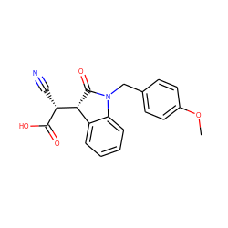 COc1ccc(CN2C(=O)[C@@H]([C@@H](C#N)C(=O)O)c3ccccc32)cc1 ZINC000013494108