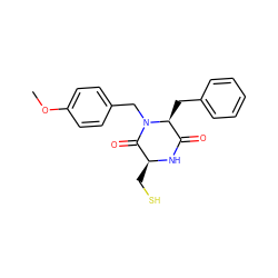 COc1ccc(CN2C(=O)[C@H](CS)NC(=O)[C@@H]2Cc2ccccc2)cc1 ZINC000013556874