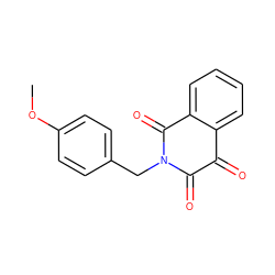 COc1ccc(CN2C(=O)C(=O)c3ccccc3C2=O)cc1 ZINC000013683136