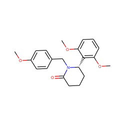 COc1ccc(CN2C(=O)CCC[C@H]2c2c(OC)cccc2OC)cc1 ZINC000167357797