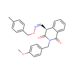 COc1ccc(CN2C(=O)c3ccccc3[C@H](/C=N\OCc3ccc(C)cc3)C2=O)cc1 ZINC000008672032